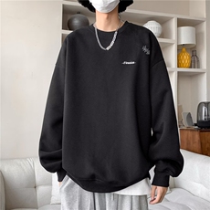 美式潮牌刺绣卫衣男秋冬季外套2024新款宽松圆领男上衣WB351-P35，女装短外套，星座412-2
