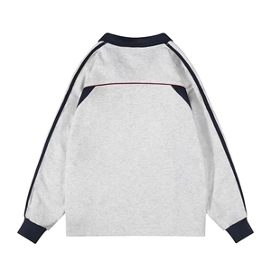 学院风BF情侣装女新品重磅撞色衣服翻领POLO衫男短袖T恤WB485-P47图片