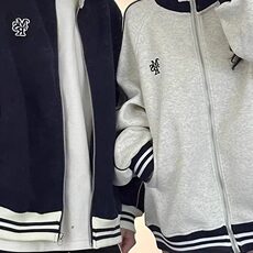 美式撞色棒球服外套男女秋冬新款卫衣休闲宽松上衣YSDL-A1081/P62，男装夹克，星座506