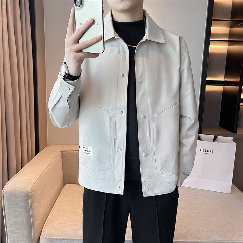 轻熟风~翻领男夹克上衣外套恰克JK8467-P90,男装夹克,星座1012-1