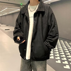 春季新款美式男重磅400克麂皮绒夹克外套W172P65，男装夹克，星座1116-2