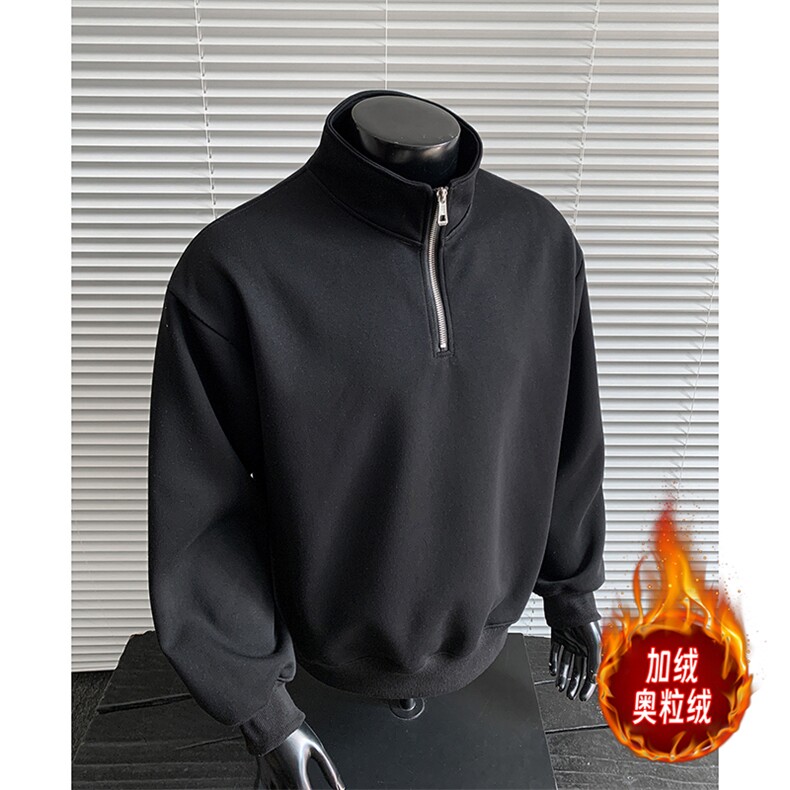 品质加绒奥粒绒重磅boxy500克短宽套头圆领男 RH5320JR-P52图片