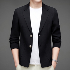 2023秋季爸爸西装休闲外套男中老年商务纯色西服MNSAYBQ001-P240，男装西服，电商B212（原钱塘6029）