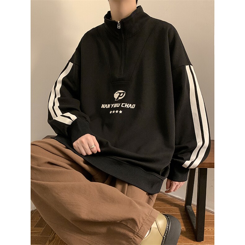 华棉卫衣男立领发泡印花上衣（65棉35聚酯纤维）X1213-W156-P68,男装卫衣,星座1213