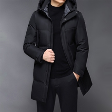 29023冬季男士羽绒服时尚加厚保暖羽绒服中长款外套中年爸爸装，男装羽绒服，钱塘6003（原4033）
