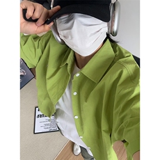 夏季新款速干短袖刺绣衬衫潮流港风宽松百搭男半袖CS285-P35，男装T恤，星座301C-5