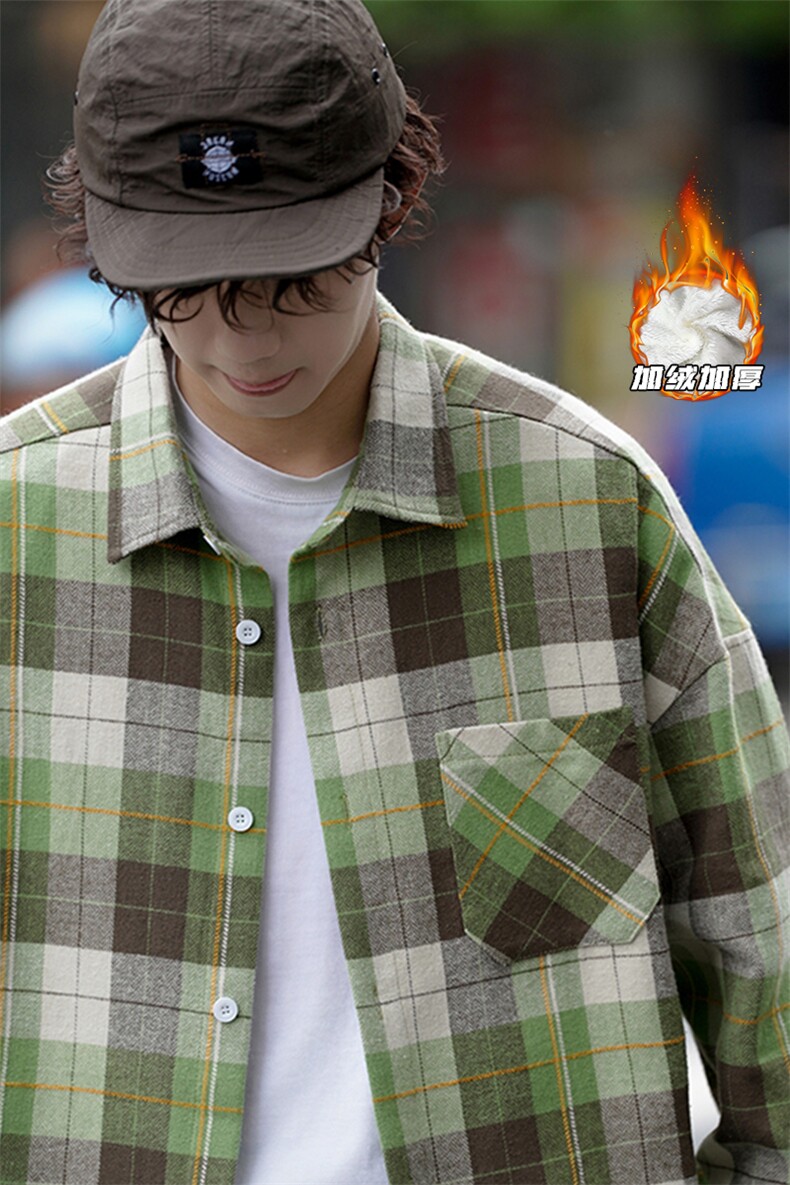2025HC23590加绒cityboy北极绒长袖衬衫M-5XHC24864-P55,男装衬衫,电商A022