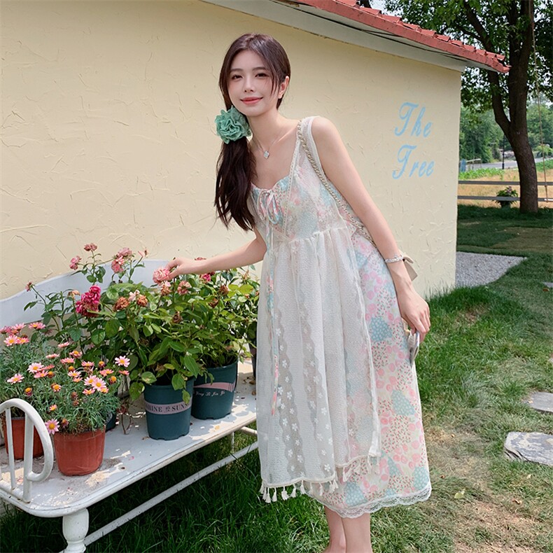 新款现货主推度假风三件套连衣裙9852-P125-K178,女装连衣裙,2C129