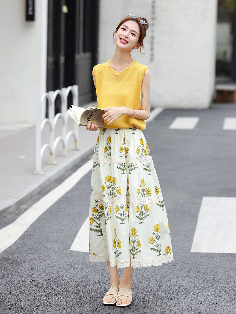 套装裙2025夏新款巨好看的韩系绝美漂亮小香风减龄无袖出游两件套,女装套装/套裙,奕薇雅