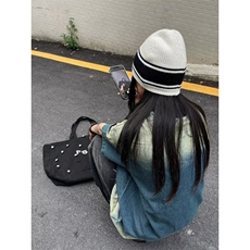 美式复古刺绣贴布撞色设计感短袖T袖男女潮上衣TX5006，男装T恤，星座208-5