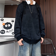 S5012/P35秋装新款个性套头扎染卫衣男潮流宽松百搭长袖T恤外套，男装T恤，电商A141