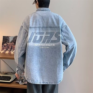 男水洗牛仔长袖衬衫春秋季新款休闲外套JK45-P52图片