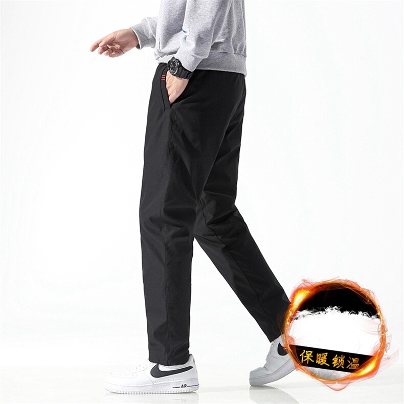 冬季保暖白鸭绒可推卸内胆大码羽绒裤光版纯色A406Y6654P115,男装棉裤,星座309（原A406）