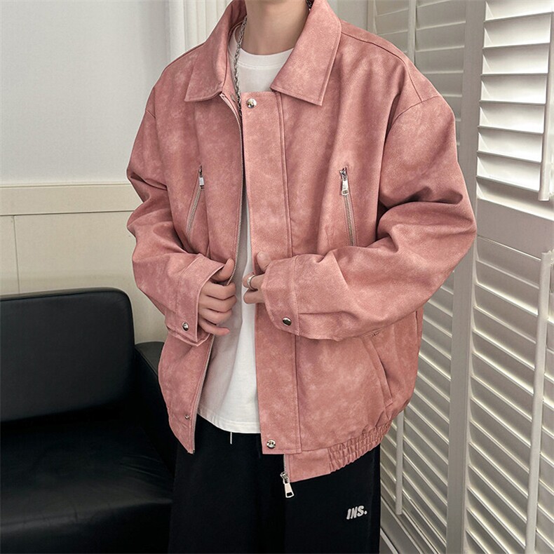 现货-春秋美式复古皮衣男潮牌街头时尚外套皮夹克-AP23064-P115,男装夹克,电商A351
