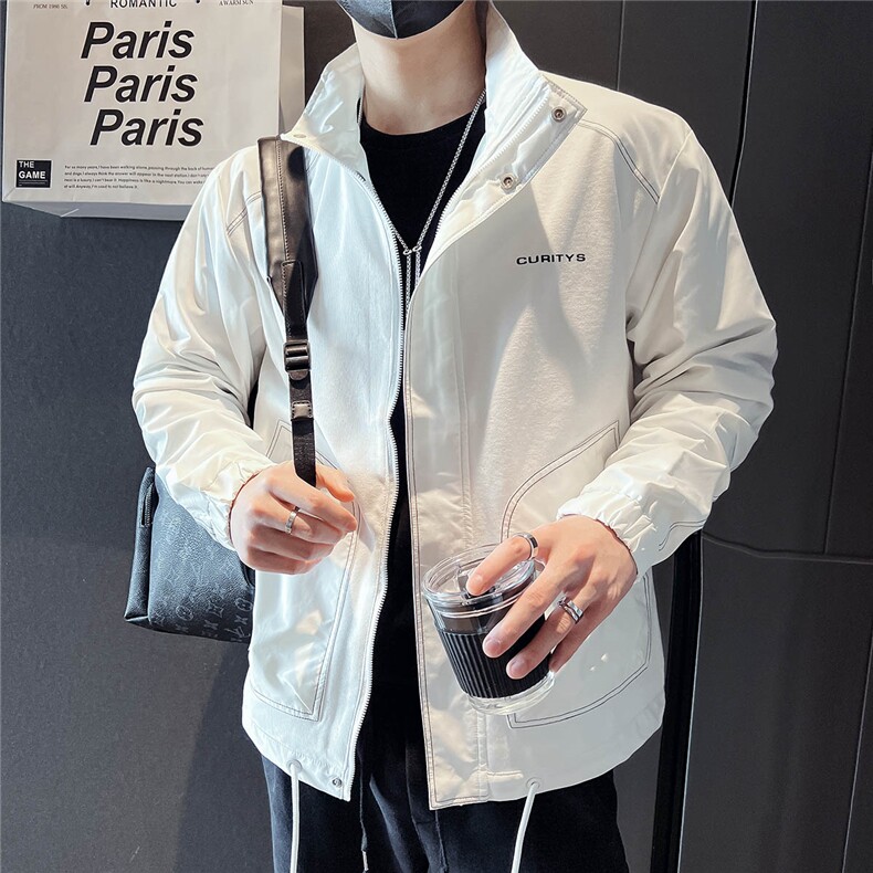 312A-8011-P115  2025春装社会小伙夹克外套男休闲潮流韩版上衣A图片