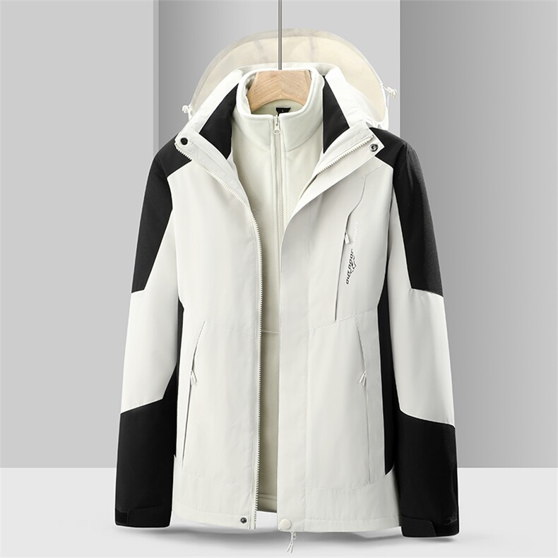 三合一可拆卸冲锋衣外套春秋冬男女防水防风登山夹克SZ1818-P130,男装夹克,星座1105-3