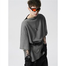 现货-原创-拉链撞色短袖可拆分T恤解构T美式T1016-1T353P43K78，男装T恤，星座1016-1（原电商B408-1）