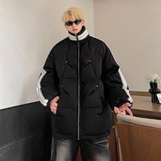 特P95控158168三条杠棉服冬外套情侣格子棉衣立领面包服MY243，男装棉衣，电商B370