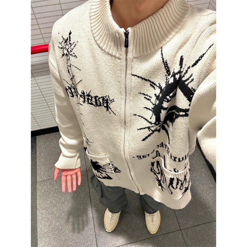 【有货】手稿开衫毛衣外套男情侣针织衫线衣5504CC-特P58,男装针织衫/毛衣,星座1007（原301D）