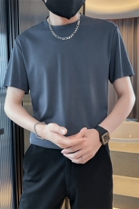 常年款多色60支液氨丝光棉短袖T恤男2024纯色夏季冰丝6602-特P35，男装T恤，电商D342