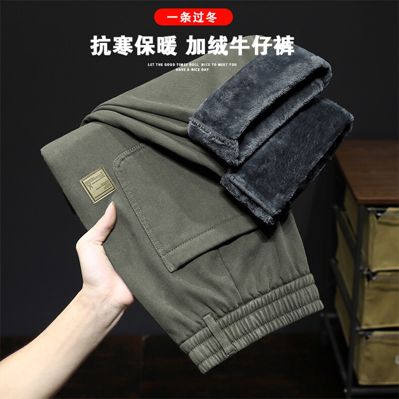 工装休闲裤男士秋冬季直筒宽松潮牌阔腿裤长裤Z2328-P50/加绒P55，男装工装外套，星座509