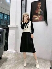 秋装，马甲两件套连衣裙，现货四个尺码，女装马夹，依柏璐