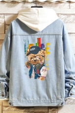 牛仔夹克男大码牛仔外套男茄克NJ77211-P60加绒款-P75，男装夹克，电商A040A