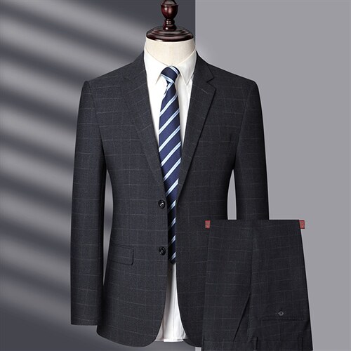 2021休闲商务西服套装爸爸装中老年西服上衣外套MNSA1579-P290,男装西服套装,电商B212（原钱塘6029）