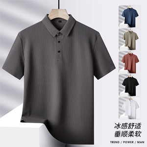 夏季新款无痕短袖Polo衫冰丝锦氨T恤HS1168-P38图片