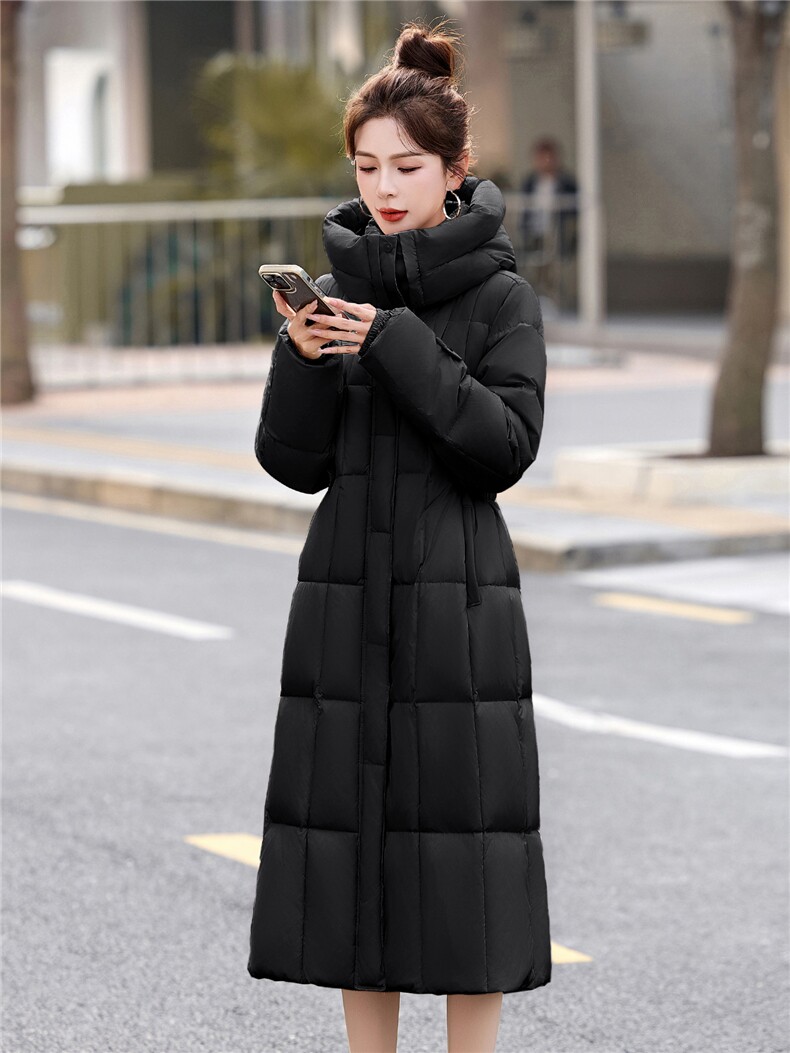现货2025年冬季中长款白鸭绒厚款,女装羽绒服,琦鑫阁（原依鑫阁）