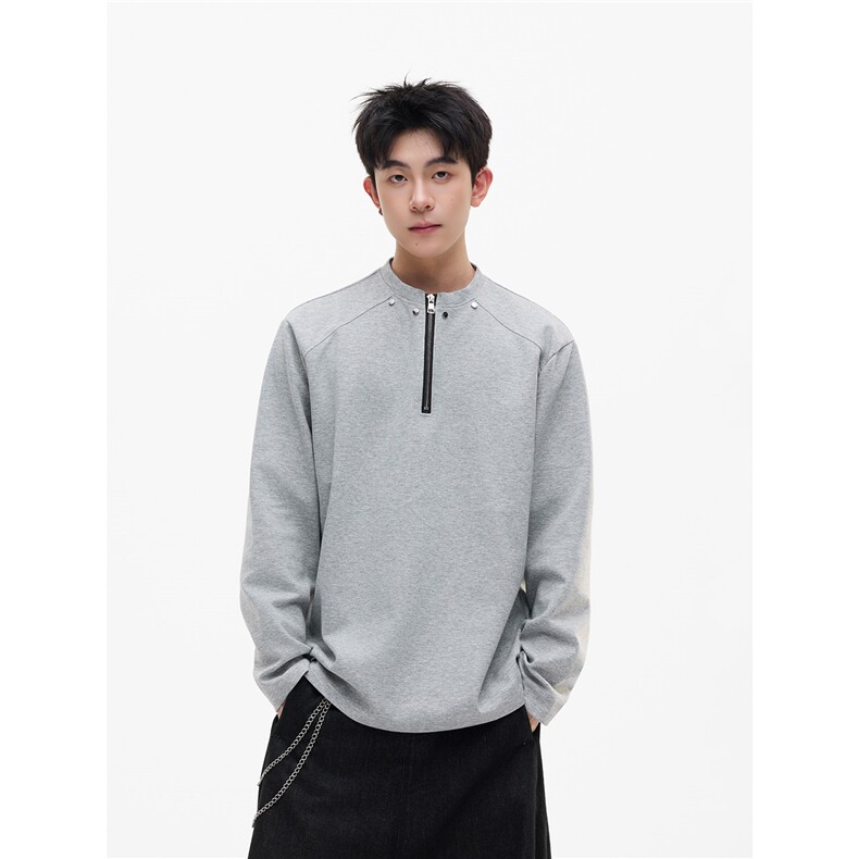 【现货】1218TX186特价P37棉48.4聚酯纤维46.4氨纶5.2拉链铆钉,男装T恤,星座1218（原611-3）