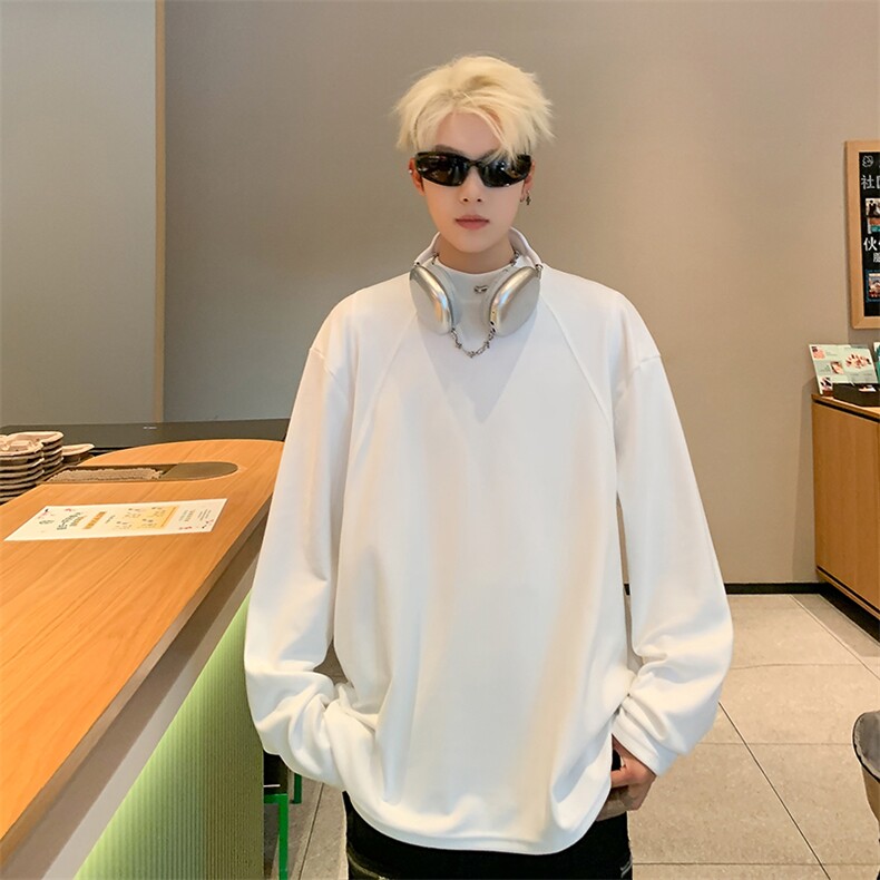 W74冬季高质量德绒高领打底衫黑色白色M到3XLP42,男装卫衣,星座506