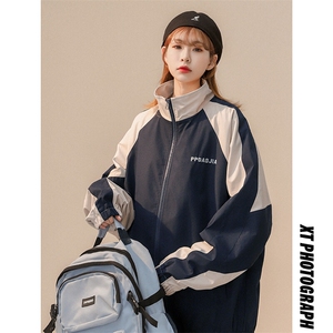 2025春款大码美式拼接撞色潮牌boy机能风工装夹克外套J25007-P65图片