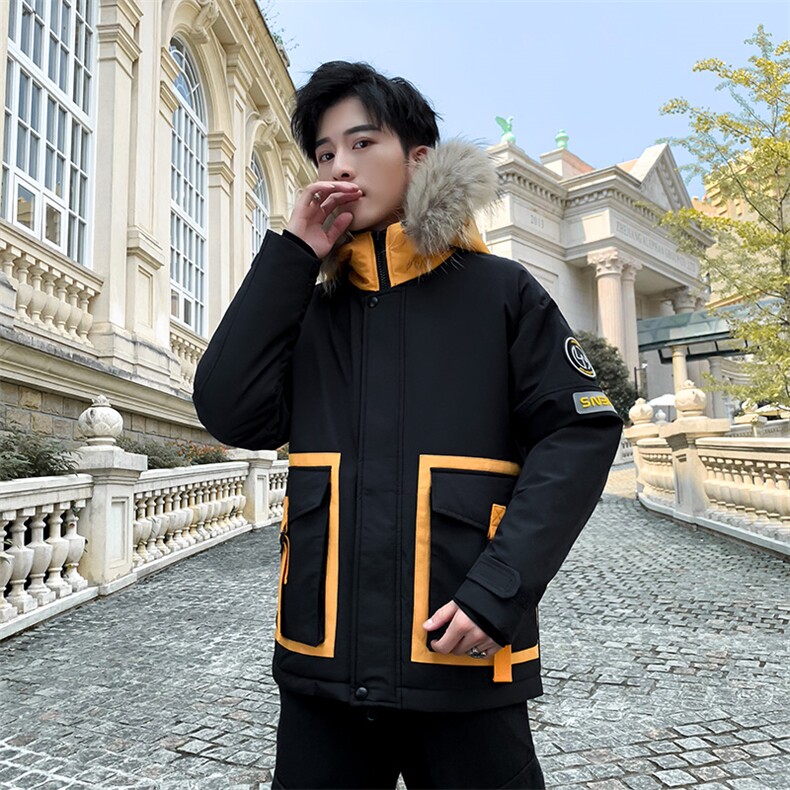 714-3-7803冬季男士棉衣19潮加厚棉袄短款,男装棉衣,星座1404-3