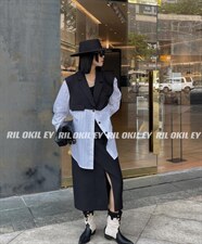 拼接假两件衬衫，女装衬衫，雷洛奇丽