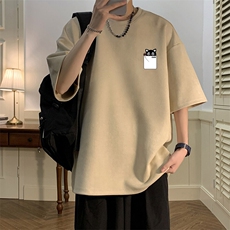 麂皮绒短袖t恤男大码半袖男酒店风JD82397-P25，男装T恤，电商A040