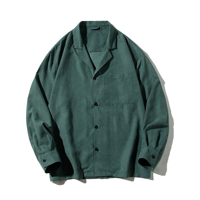 白底-衬衫外套男春秋高级感翻领上衣 7579-P38图片