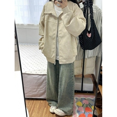J9761-P57美式新款复古宽松休闲百搭棒球服pu皮衣外套，男装皮衣，星座617A-2