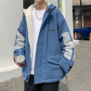 冬装新品连帽印花羊羔毛棉衣棉服XZ203-MY82-P138图片