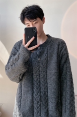 毛衣男秋冬新款港风宽松针织毛衫MYA5-P65，男装针织衫/毛衣，星座214-3