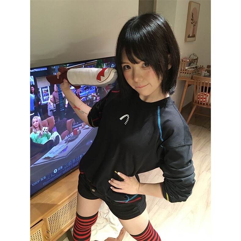 美式高街解构工艺速干长袖T恤衫男女款防晒上衣户外运动骑行服潮,男装防晒衣,电商A486