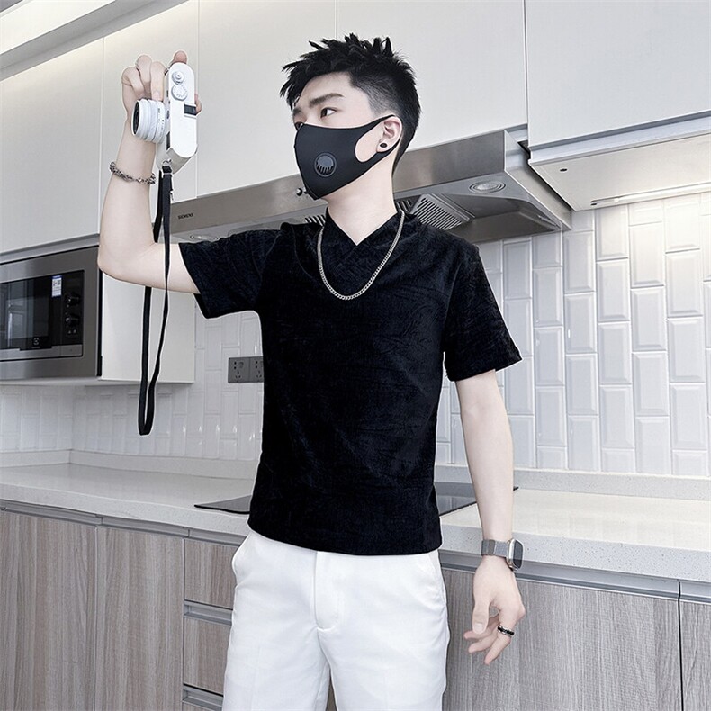 短袖T恤男春夏季修身打底衫社会小伙301C-DT76-P58控78,男装T恤,星座301C（原B323）