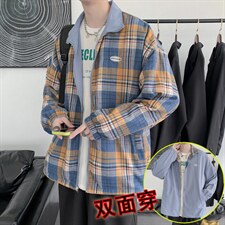 韩版原宿风冬街头双面穿夹克ins情侣休闲炸街痞帅外套W1293-P58，男装夹克，星座512-4