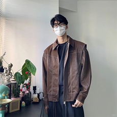 现货不缺货假两件复古扎染夹克外套1209-1-JK17-P108，男装夹克，星座1209-1