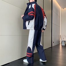 春秋季冲锋外套男款夹克男装中学生潮流拼接套装TZ0573-P118，男装休闲套装，星座308B-2