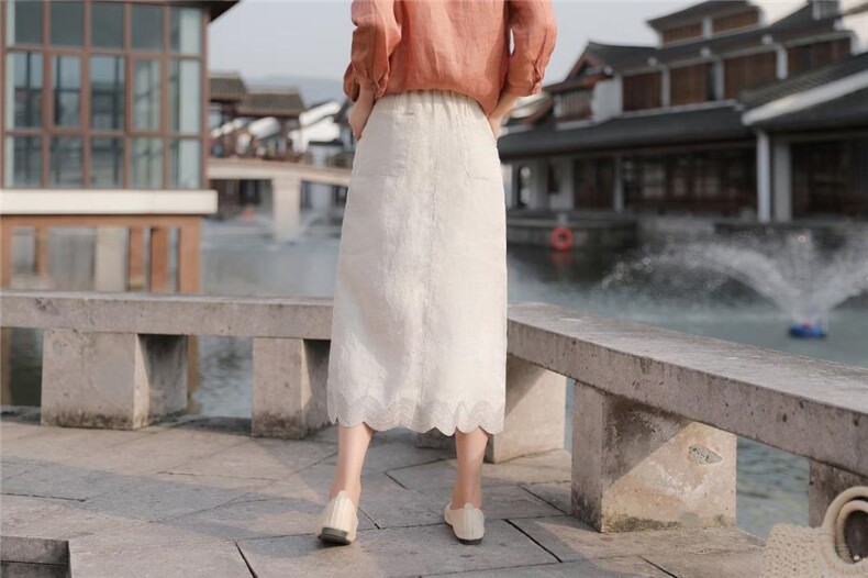 纯苎连衣裙小衫裤子裙子衬衣 时尚风 风淑女风休闲风，女装连衣裙，川哲