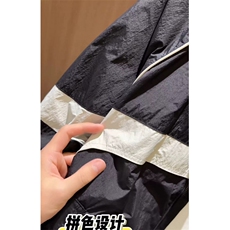 706-1-J06-P65现货秋季男士拼接立领夹克外套简约撞色上衣，男装夹克，星座706-1