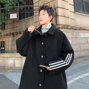 冬季新款韩版情侣宽松毛呢大衣风衣港风呢料夹克外套男YF802-P110