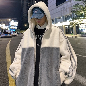 2024冬款潮加绒休闲棉衣羊羔绒保暖连帽外套男女 921-P110控价158图片