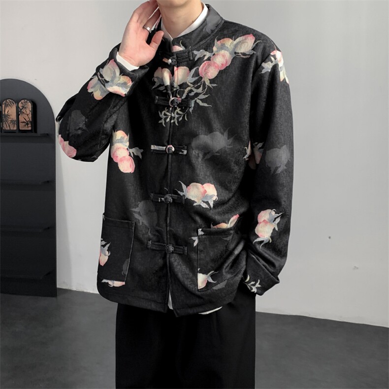 2026春装新款风夹克外套新中式蟠桃唐装复古汉服2511-P128,男装夹克,电商A057